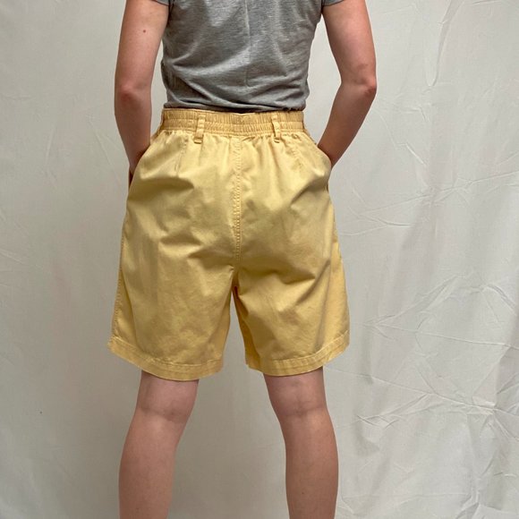 Vintage Yellow High Waisted Mom Shorts 28" Waist - Picture 5 of 14